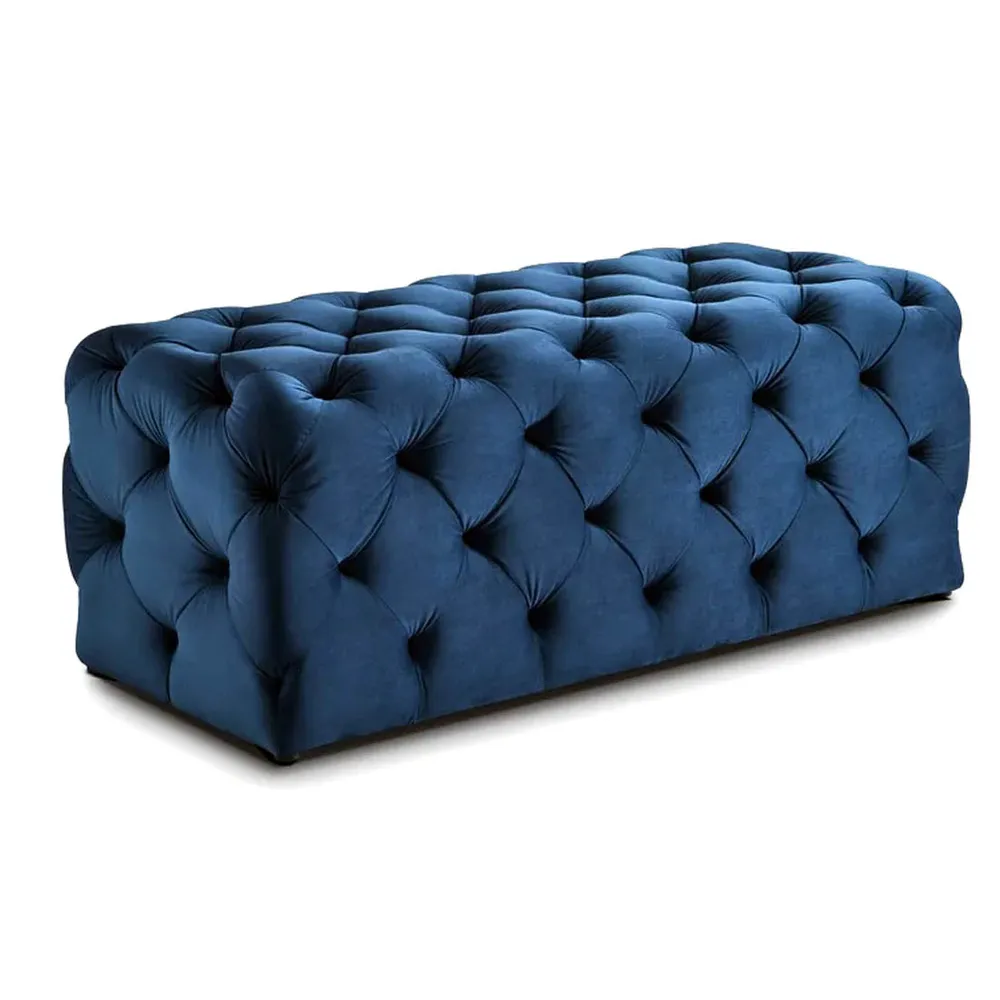 Royal Blue Resilient & Super Soft Luxurious Tufted Velvet Upholstered Bench