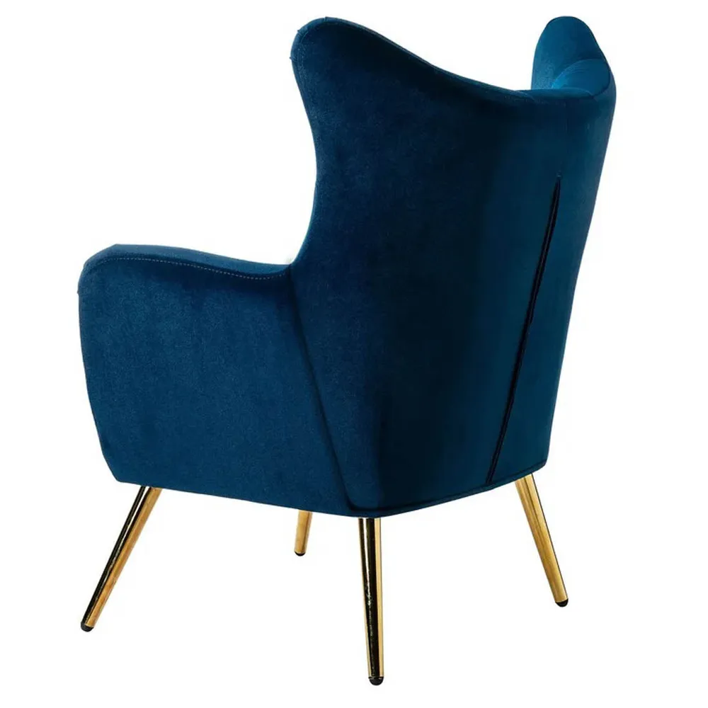 Royal Blue Tufted Velvet Lounge Chair Single chair