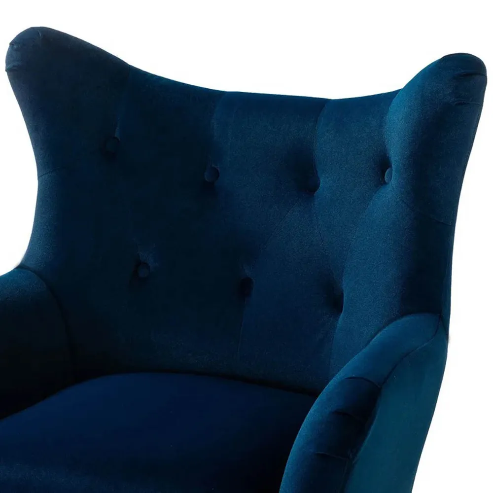 Royal Blue Tufted Velvet Lounge Chair Single chair