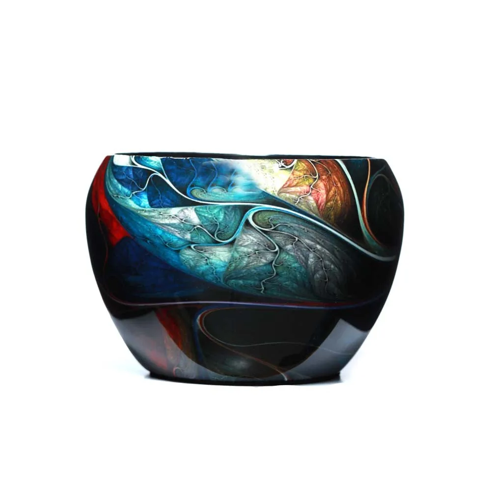 Royal Bright Multi-Hued Resilient Metal Plant Pot With Stand Set Of 1