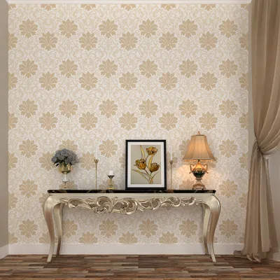 Royal Ethnicity Light Yellow Premium Quality Wallpaper