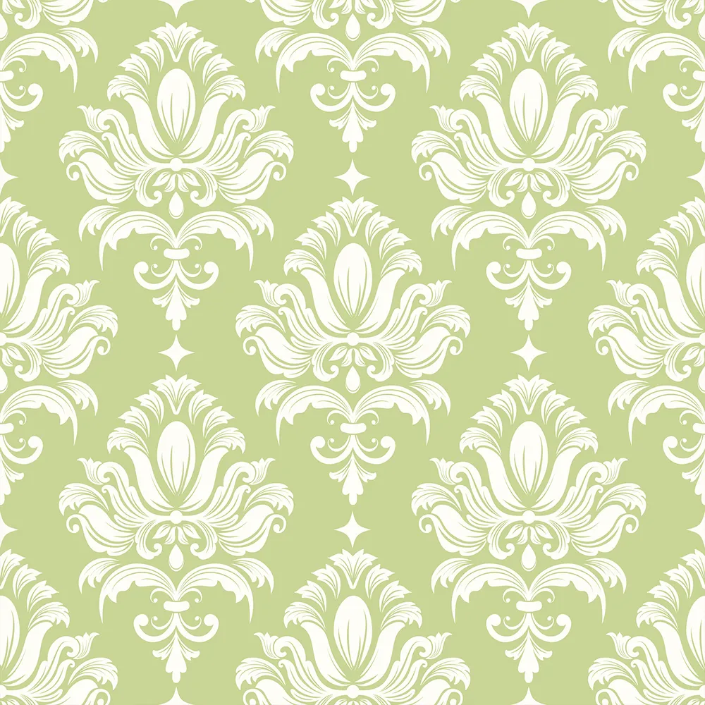 Royal Ethnicity Tea Green Premium Quality Wallpaper