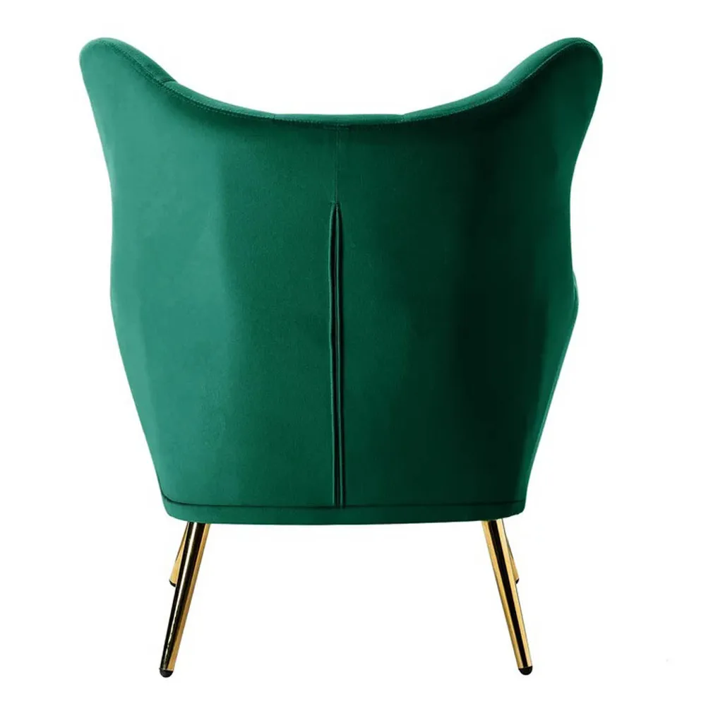 Royal Green Tufted Velvet Lounge Chair Single chair