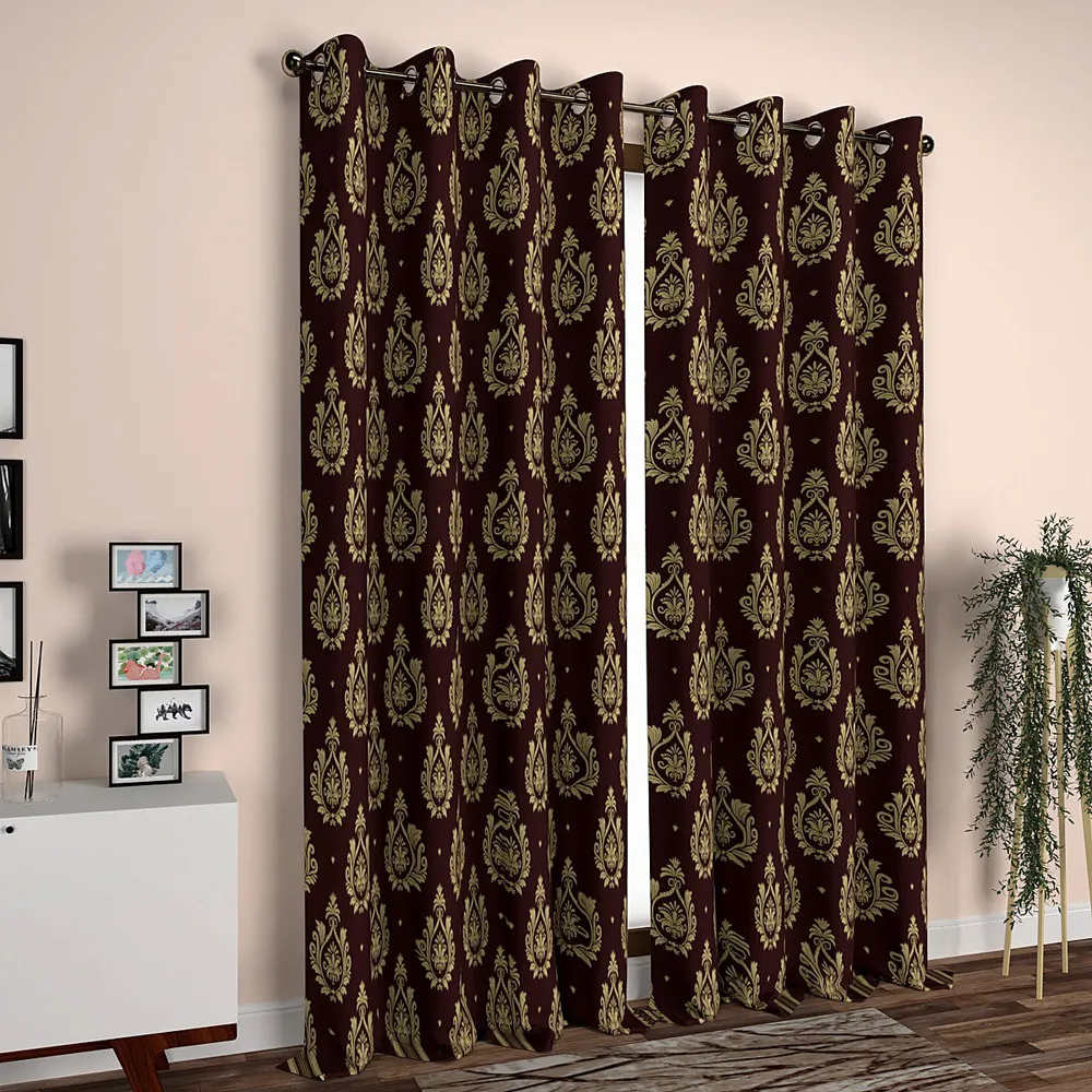 Royal Maroon Designer Window Curtain