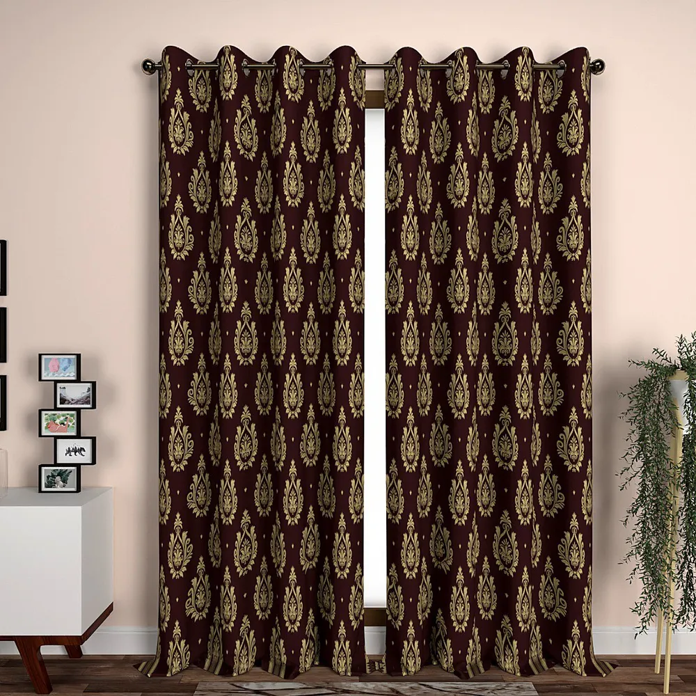 Royal Maroon Designer Window Curtain