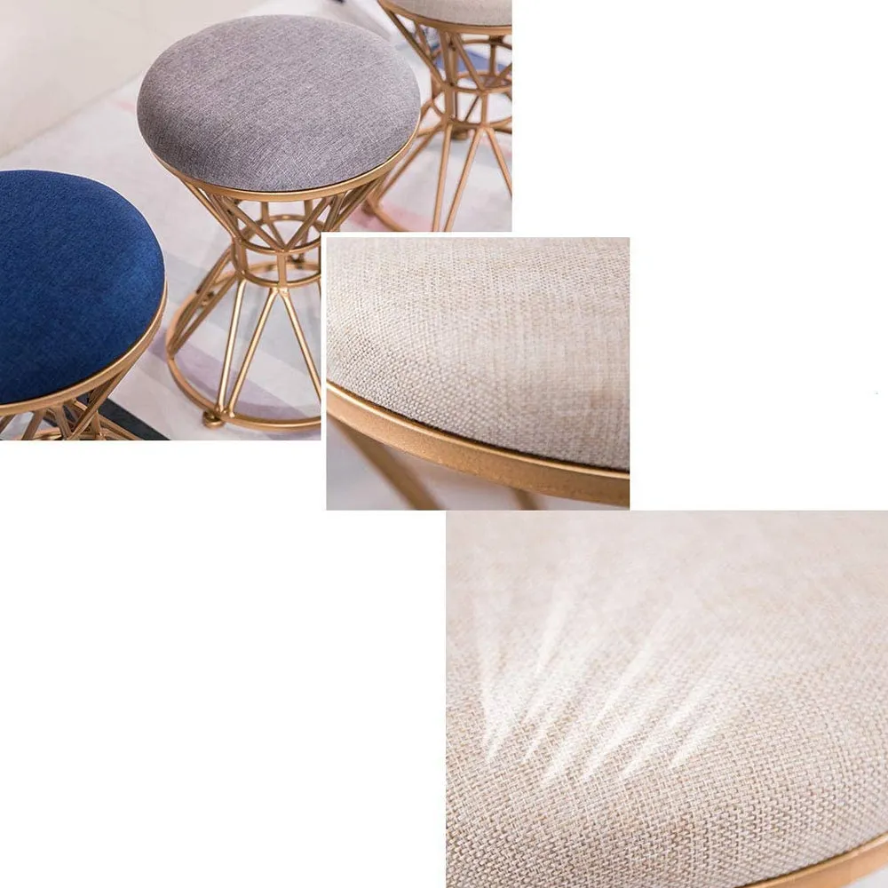 Royal Pink Perfect Round Metal Pouffe Stool