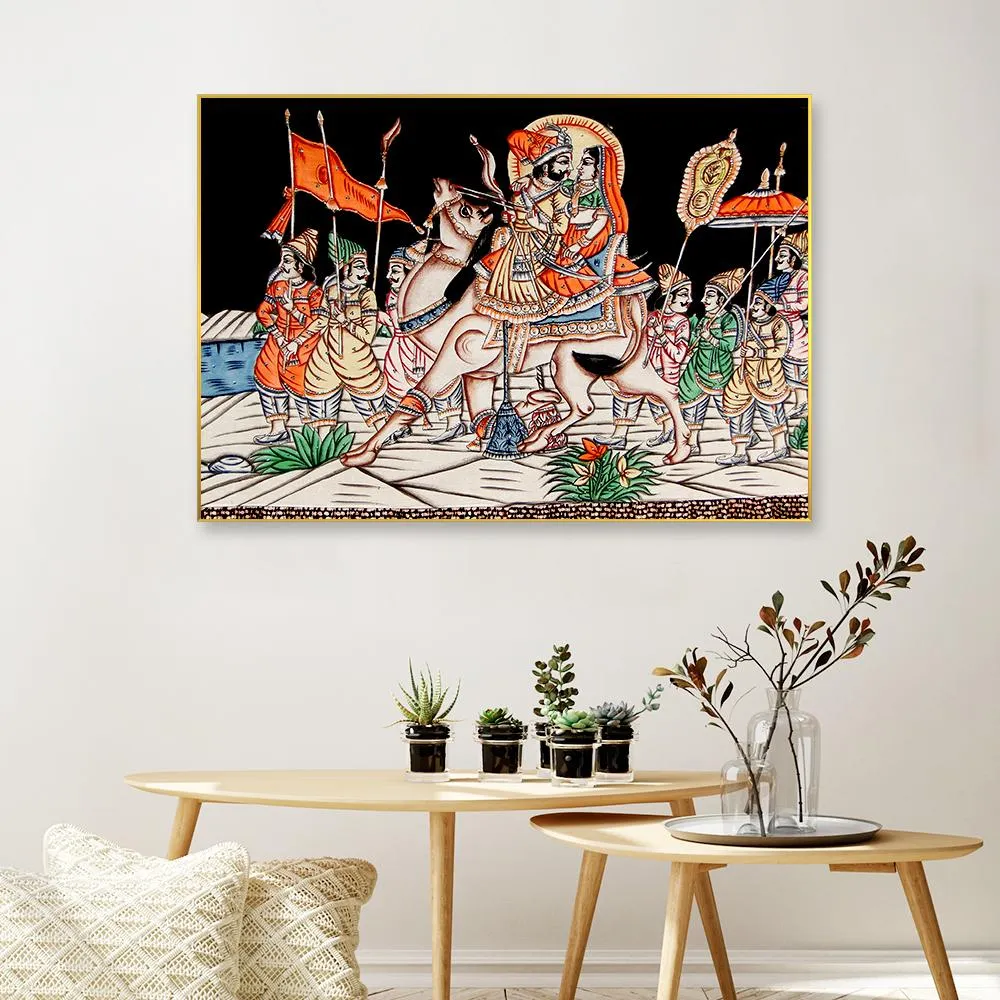 Royal Procession In Dark Framed Wall Art