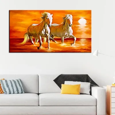 Running Horses Beautiful Canvas Wall Painting