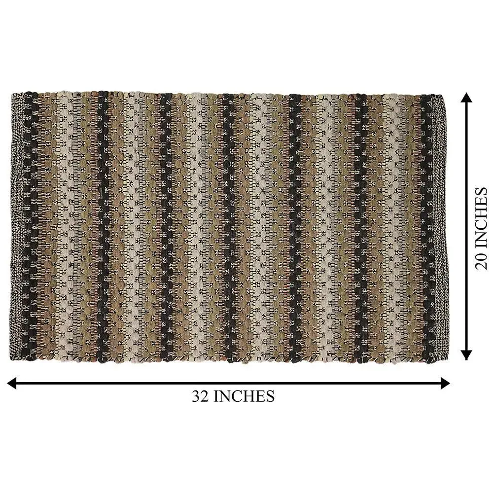 Rust Traditional Pattern Handwoven Cotton Area Rug (20 x 32) Inches
