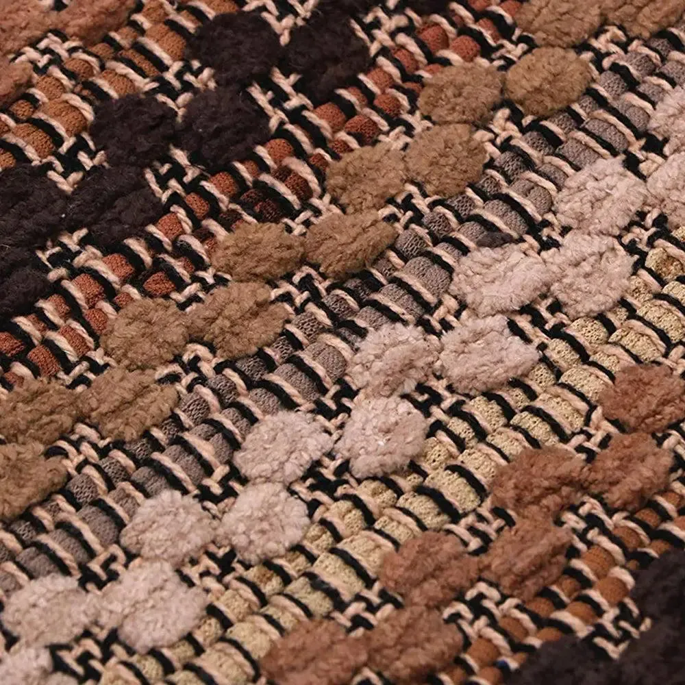 Rust Traditional Pattern Handwoven Cotton Area Rug (27 x 45) Inches