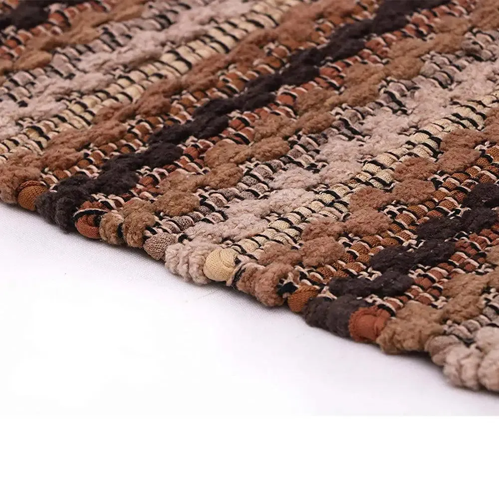 Rust Traditional Pattern Handwoven Cotton Area Rug (27 x 45) Inches