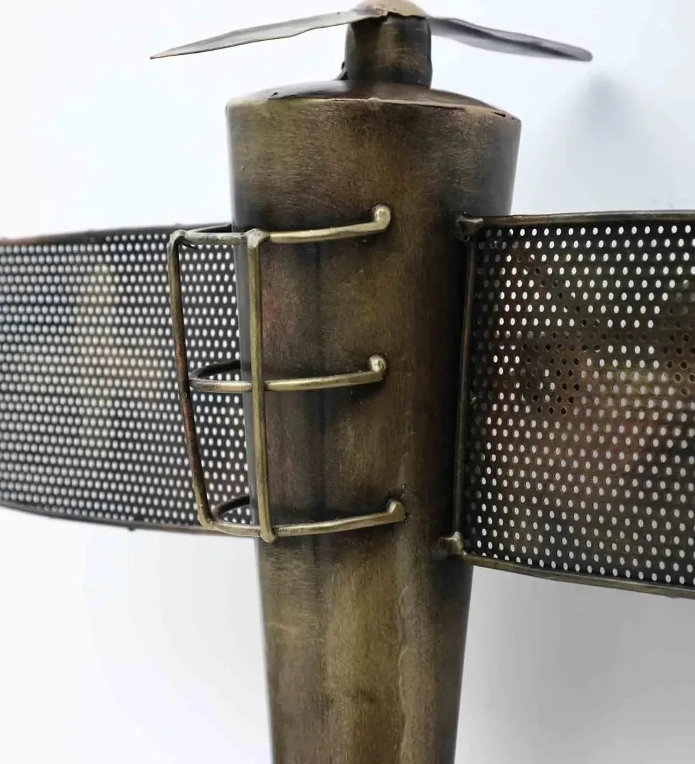 Rustic Aeroplane-shaped Metal Wall Art Décor