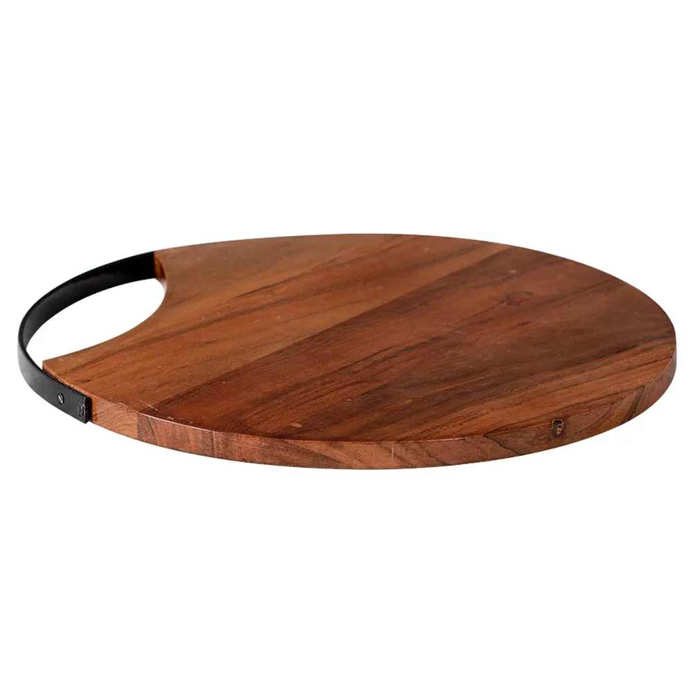 Rustic Brown Acacia Wood Serving Platter