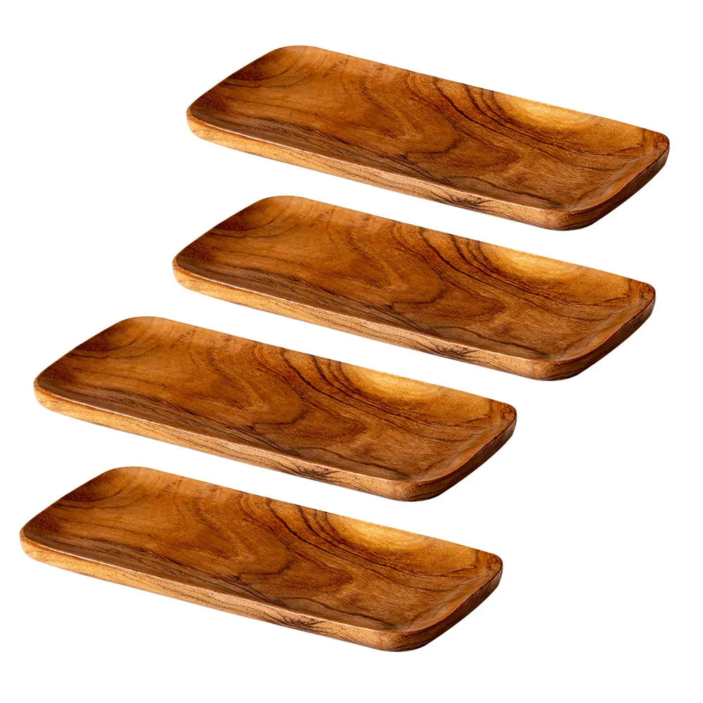 Rustic Brown Minimalist Wood Serving Platter
