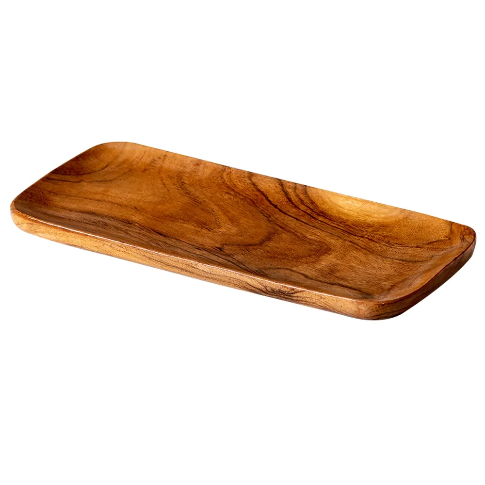 Rustic Brown Minimalist Wood Serving Platter