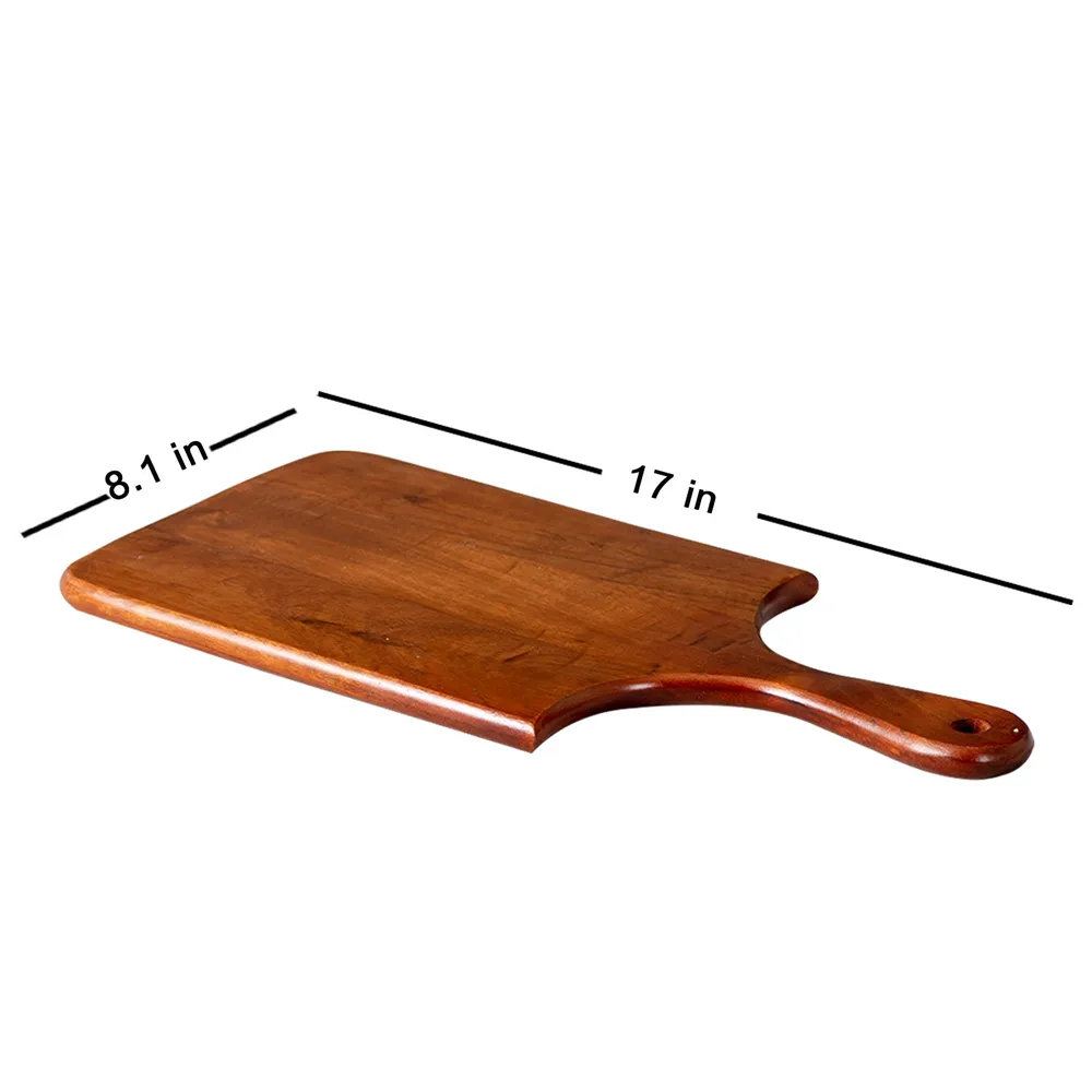 Rustic Brown Teak Wood Rectangular Serving Platter