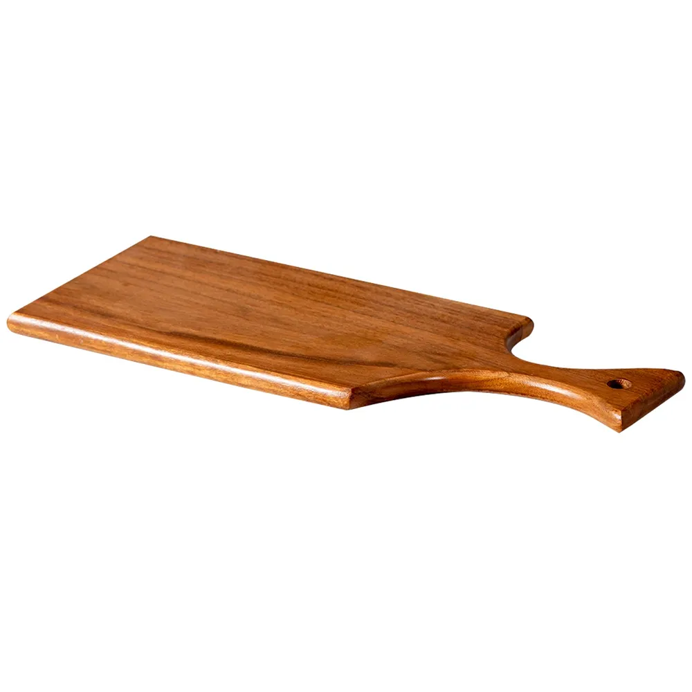 Rustic Brown Teak Wood Snacks Serving Platter