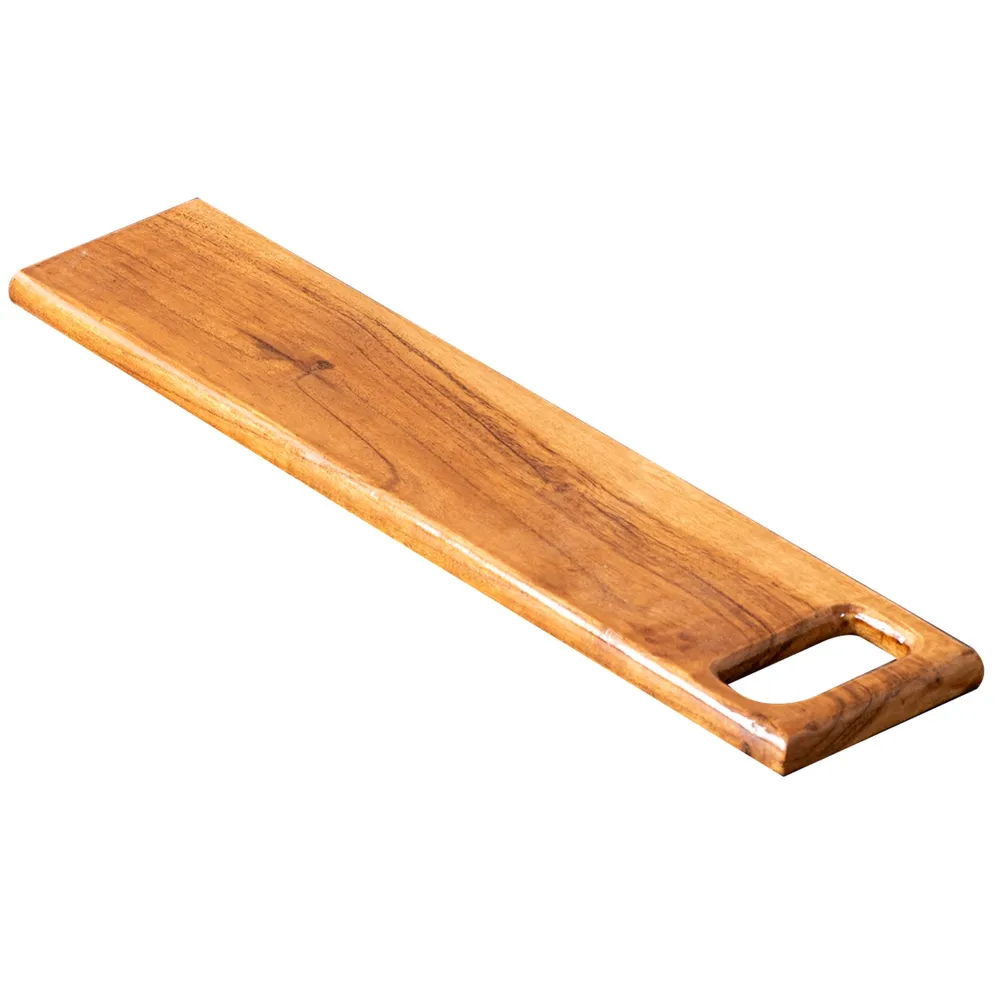 Rustic Brown Wood Rectangle Sleek Serving Platter