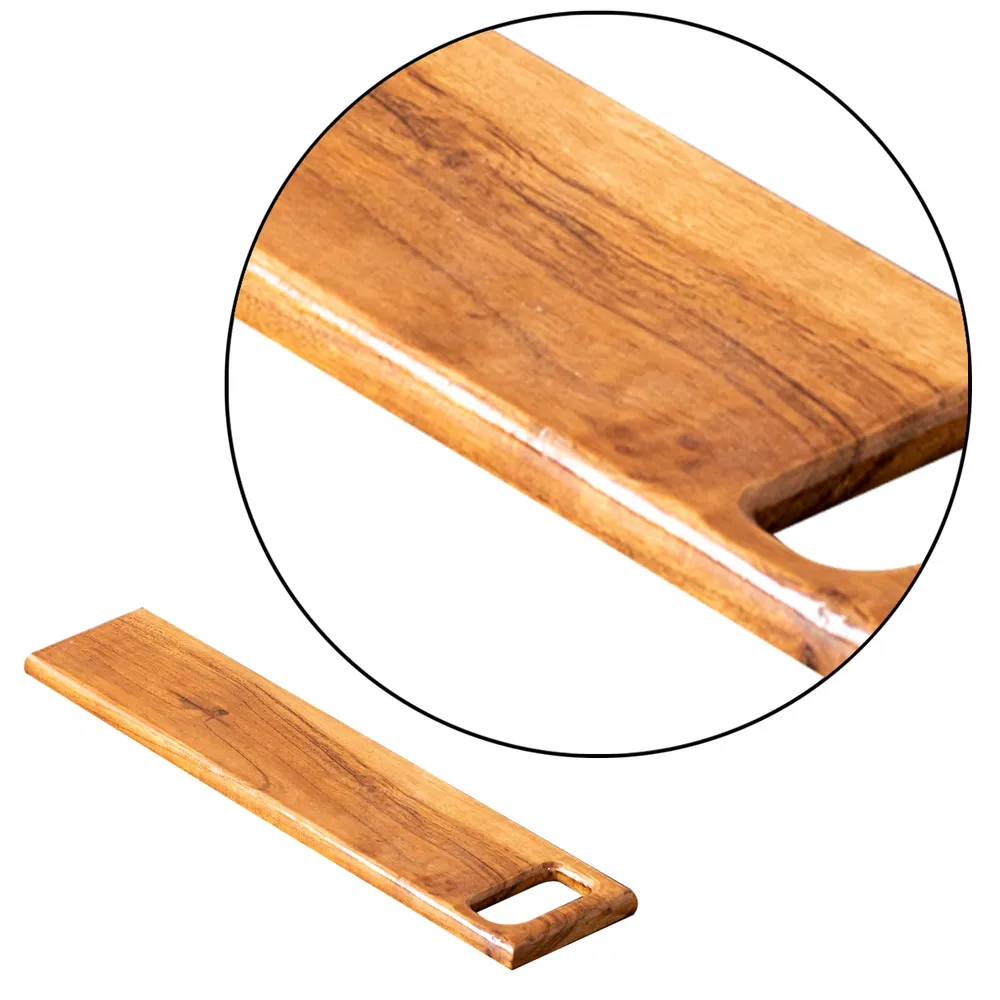 Rustic Brown Wood Rectangle Sleek Serving Platter