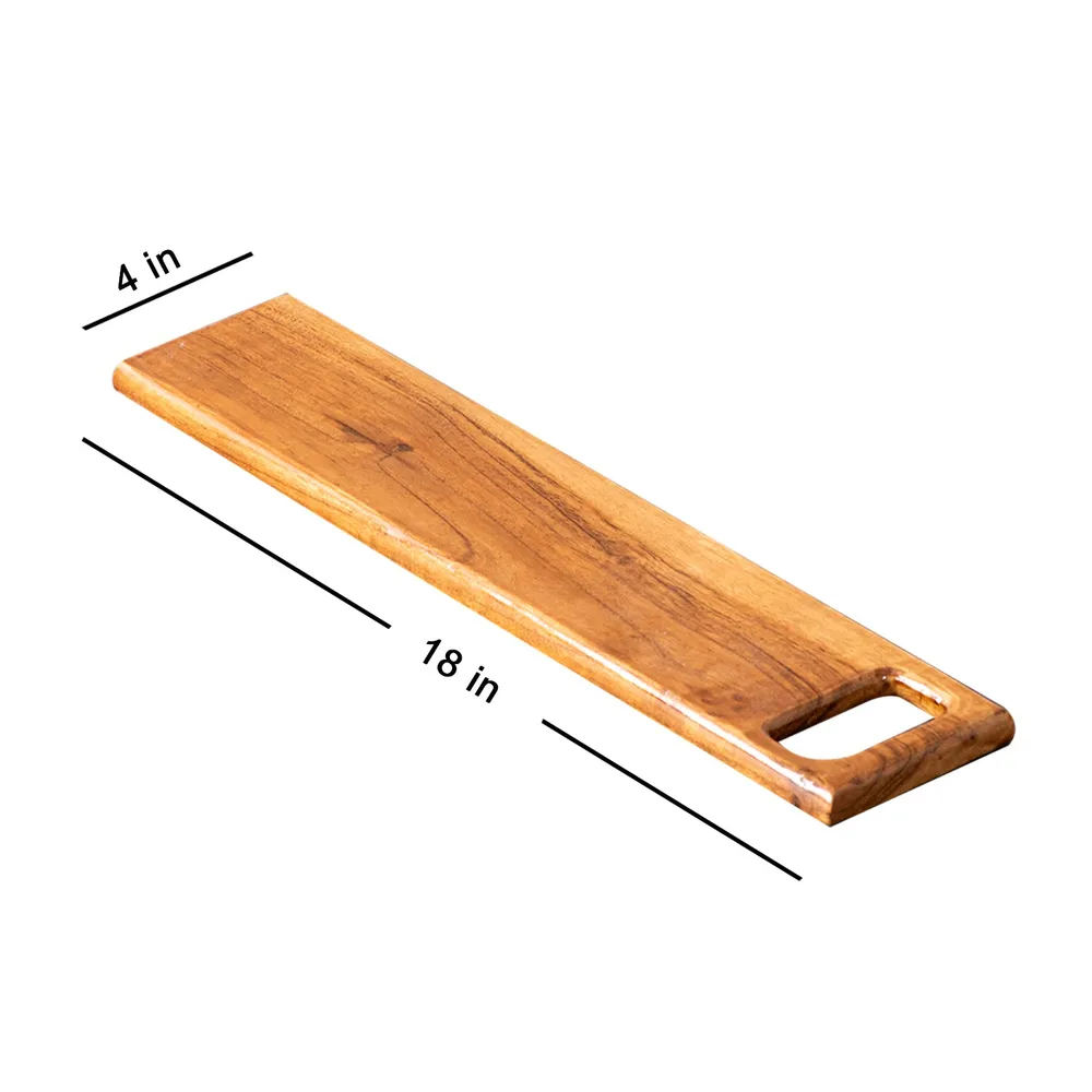 Rustic Brown Wood Rectangle Sleek Serving Platter