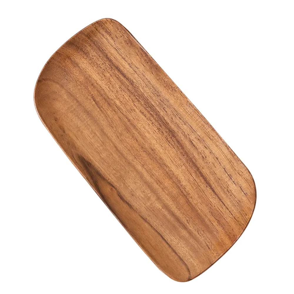 Rustic Brown Wood Serving Platter Set Of 4