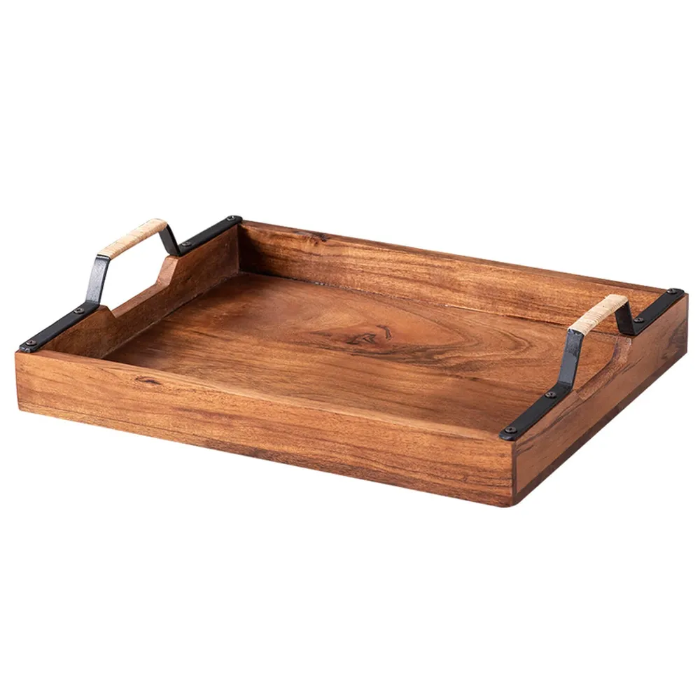 Rustic Brown Wood Serving Tray