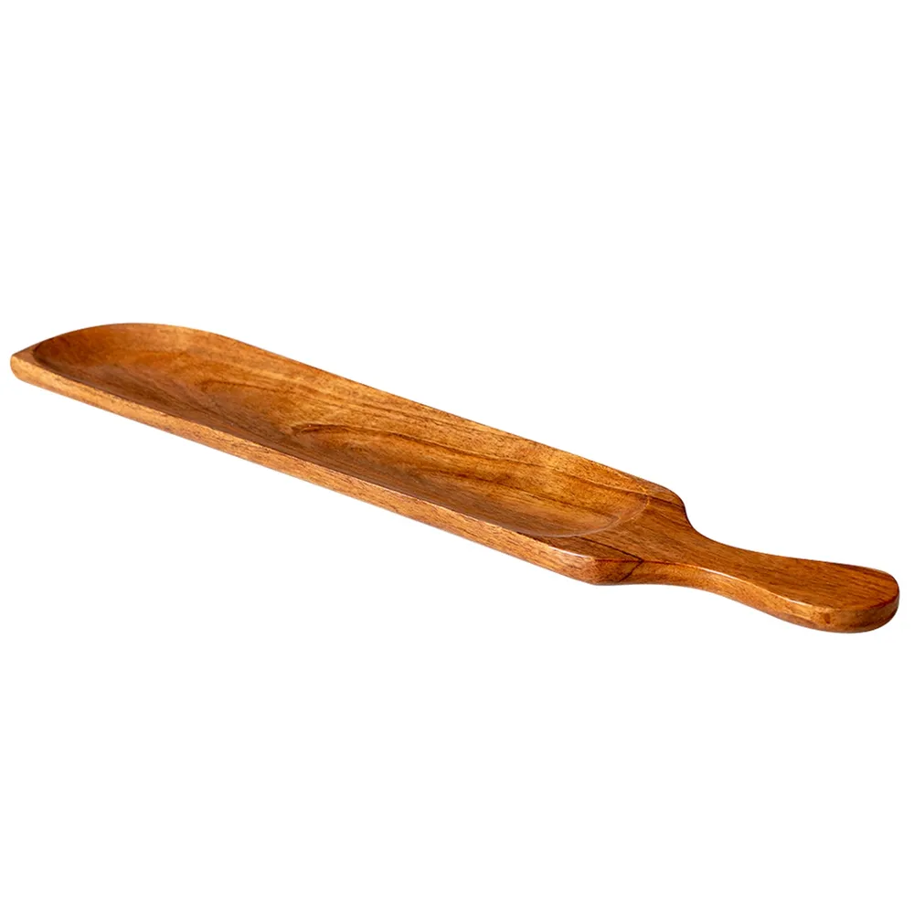 Rustic Brown Wood Sleek Serving Platter