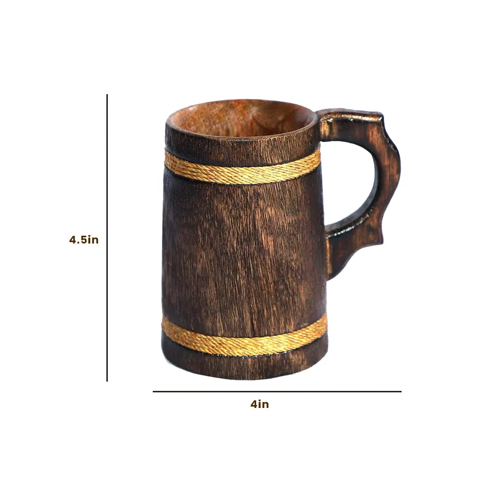 Rustic Minimalist Wooden Beer Mug