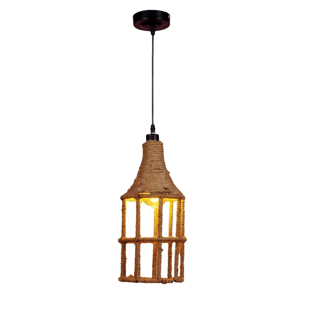 Rustic Rope Weaved Decorative Hanging Light