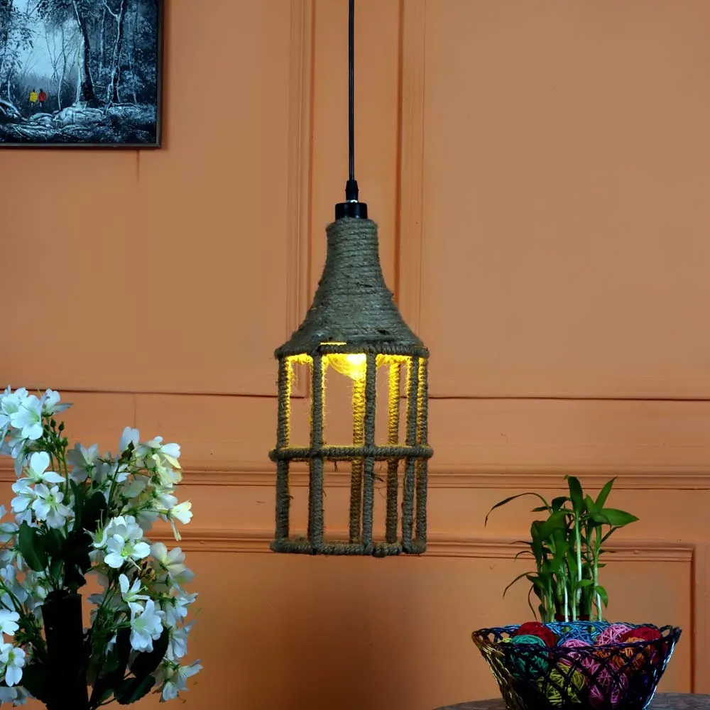 Rustic Rope Weaved Decorative Hanging Light