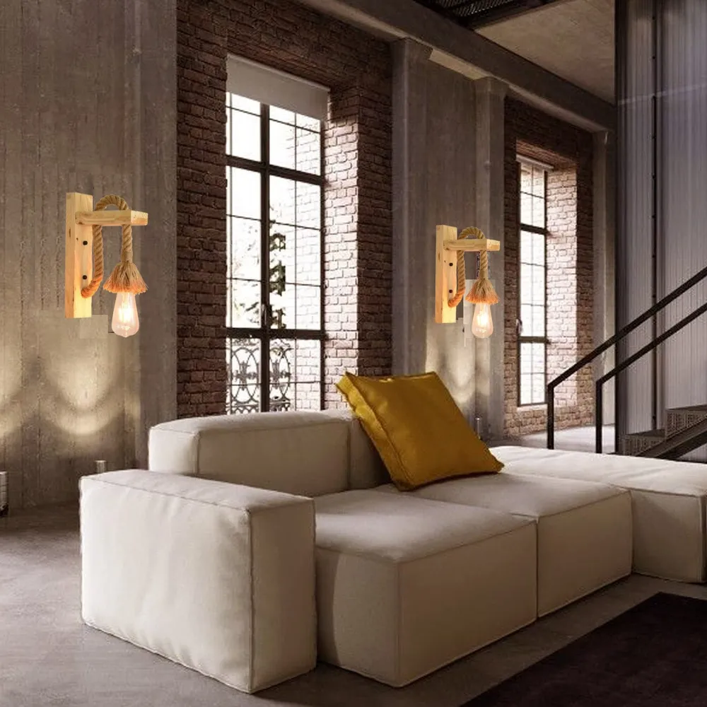 Rustic Touch High Quality Rope Wall Light Single piece