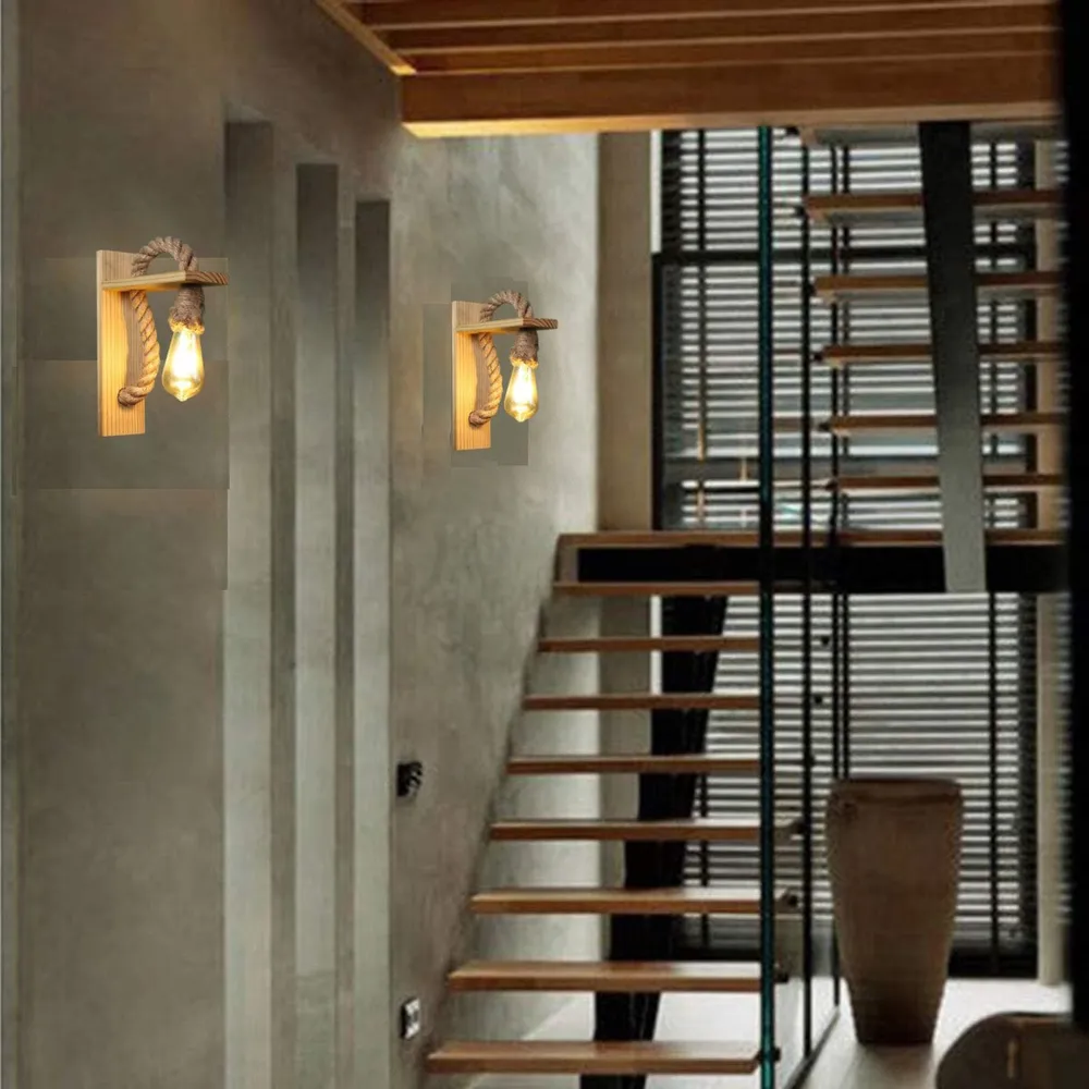 Rustic Touch High Quality Rope Wall Light Single piece