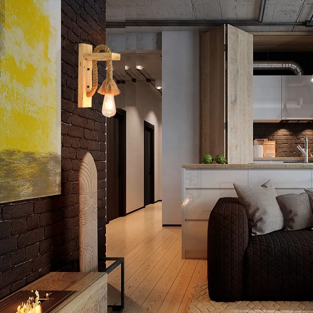 Rustic Touch High Quality Rope Wall Light Single piece