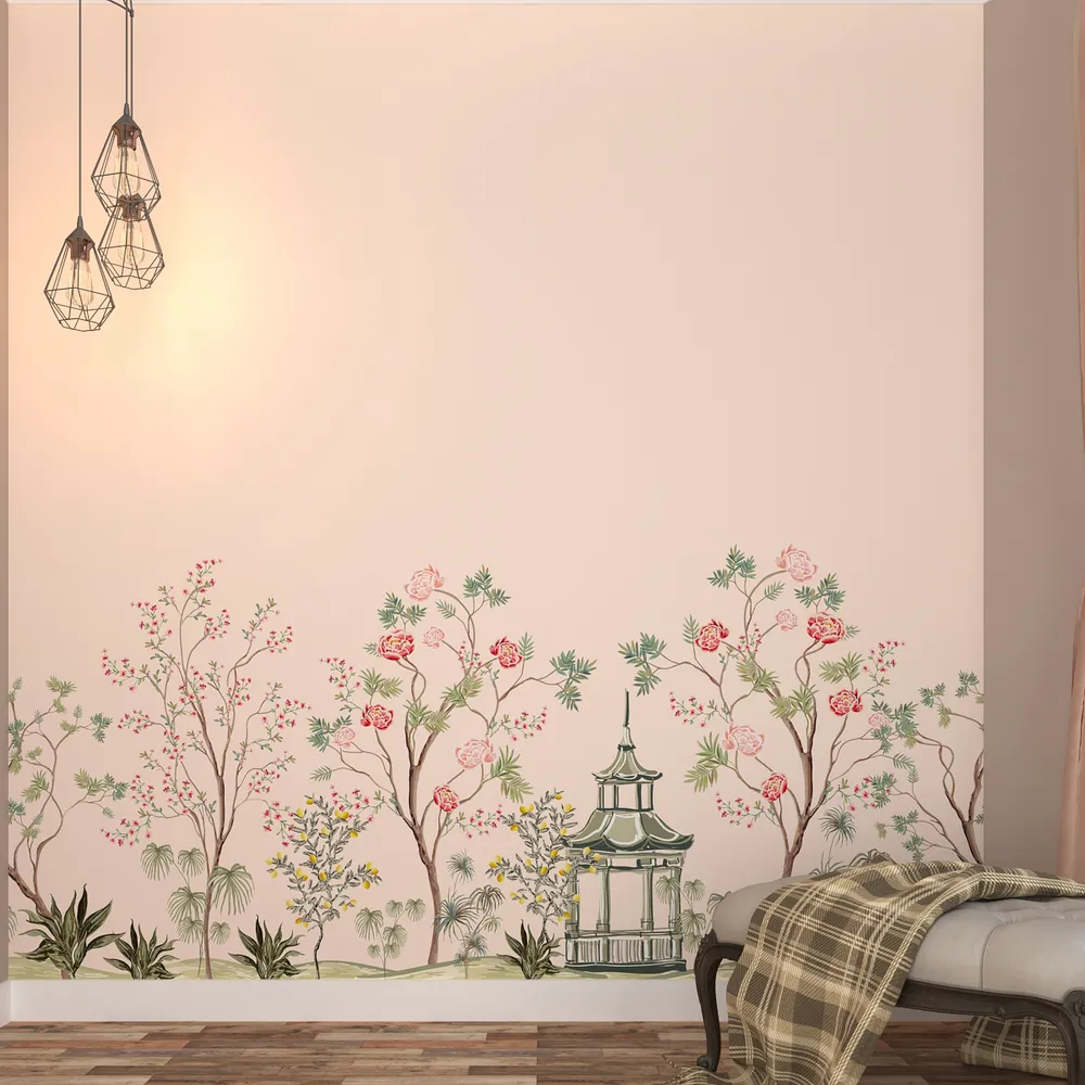 Rustic Vibe Peach Premium Quality Wallpaper