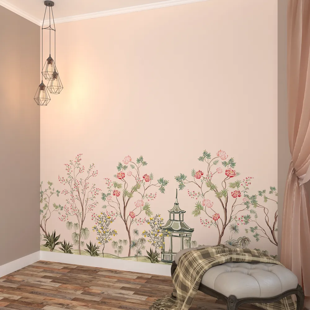 Rustic Vibe Peach Premium Quality Wallpaper