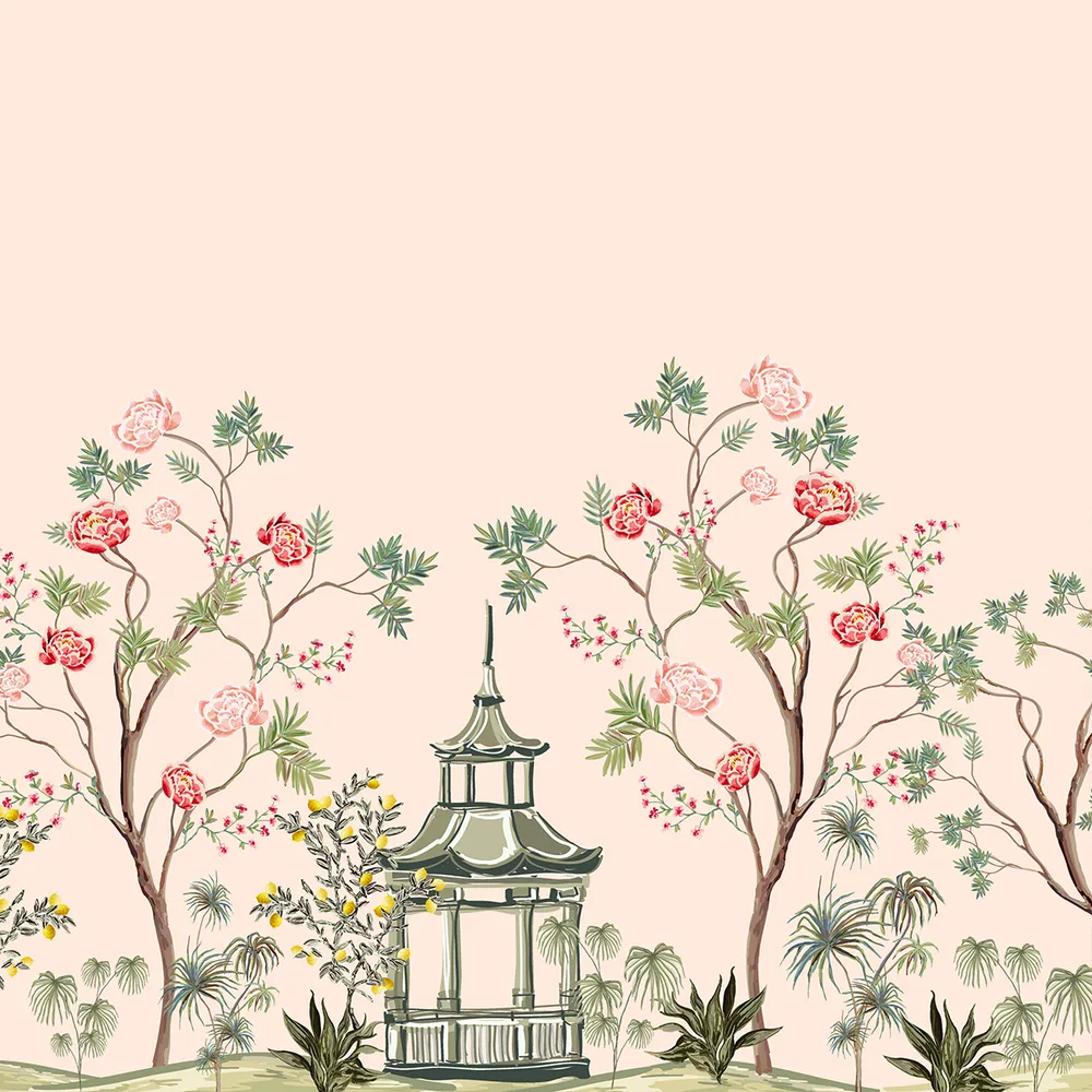 Rustic Vibe Peach Premium Quality Wallpaper