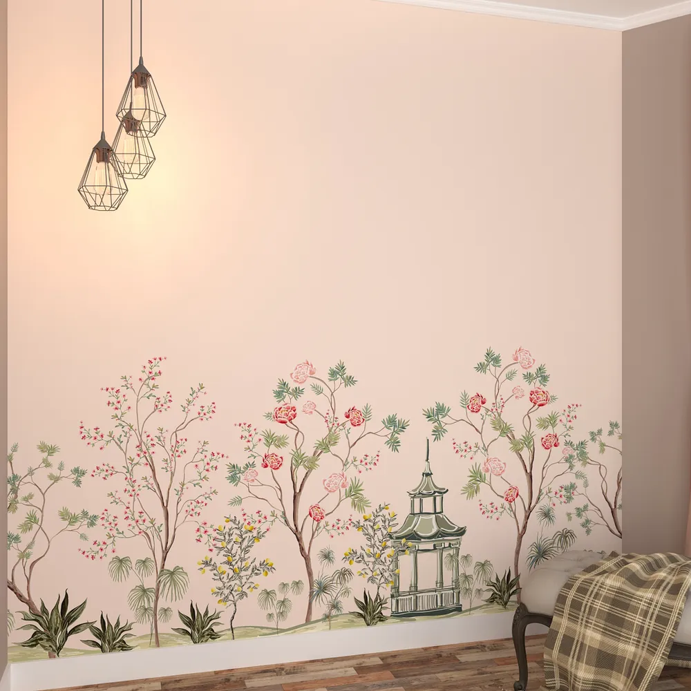 Rustic Vibe Peach Premium Quality Wallpaper