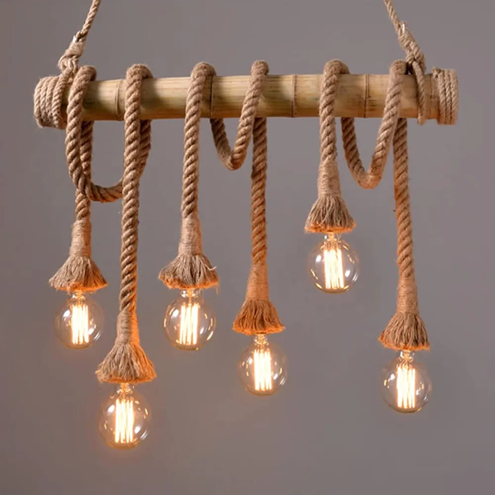 Rustic Vibes Rope Chandelier (Bulb not included) Single Piece