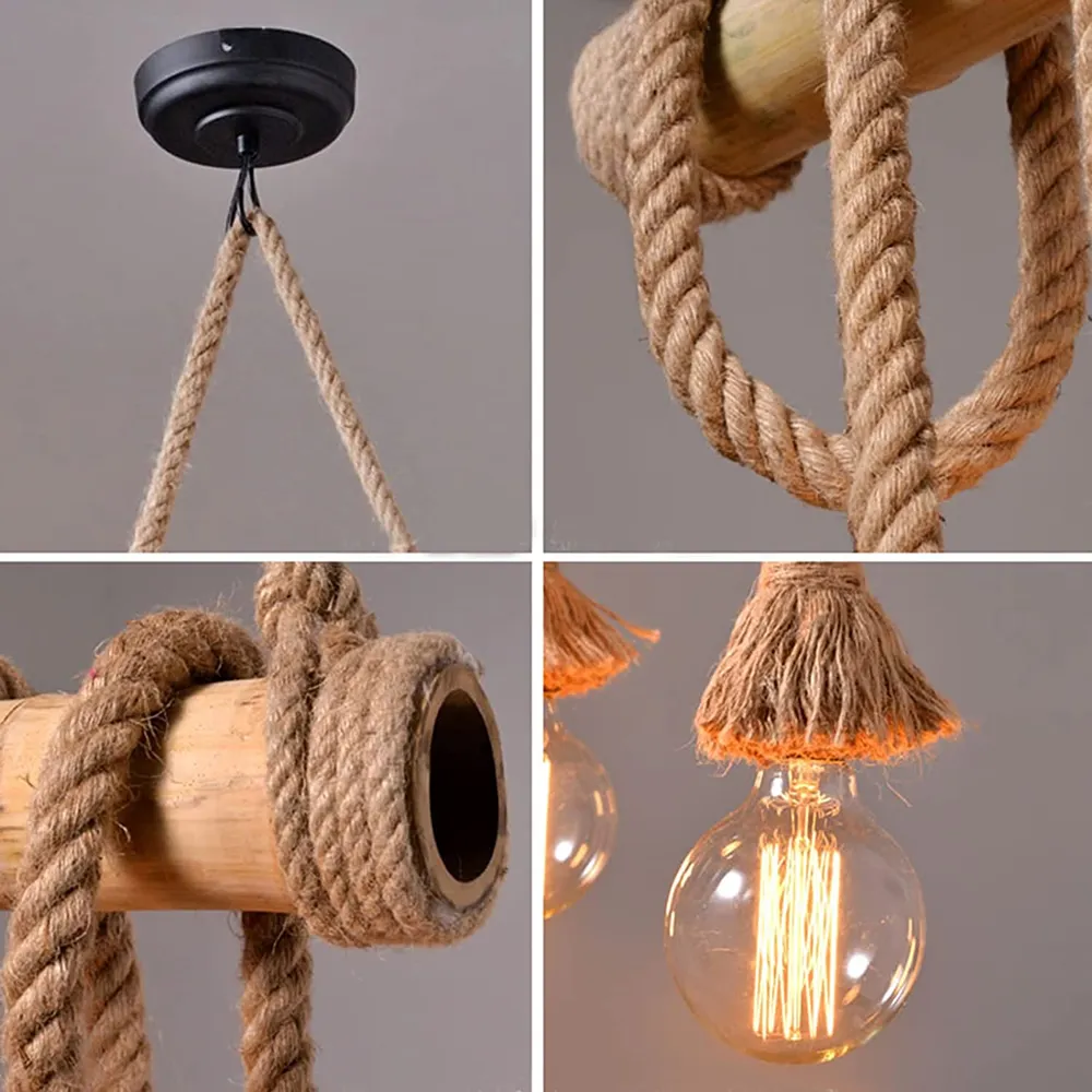 Rustic Vibes Rope Chandelier (Bulb not included) Single Piece