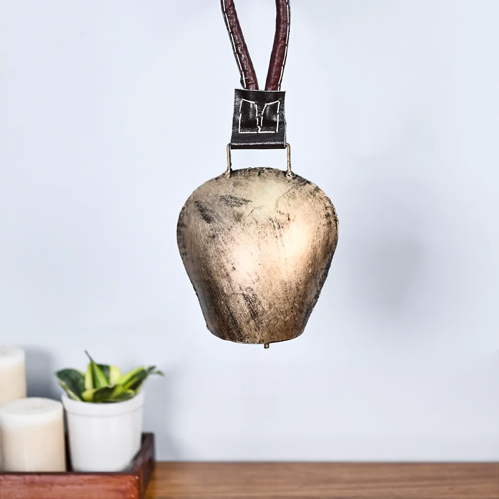Rustic Vintage Handmade Hanging Garden Cow Bell Set Of 1