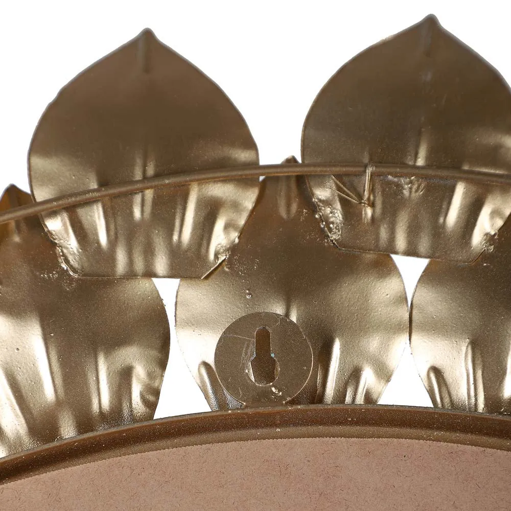 Rusty Golden Lotus Petal Edged Decorative Mirror