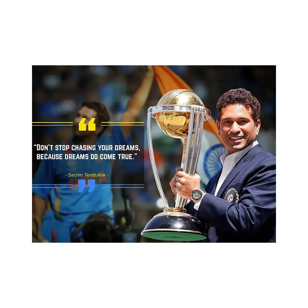Sachin Tendulkar Quot Wall Poster Regular Size Poster 9" X 12"