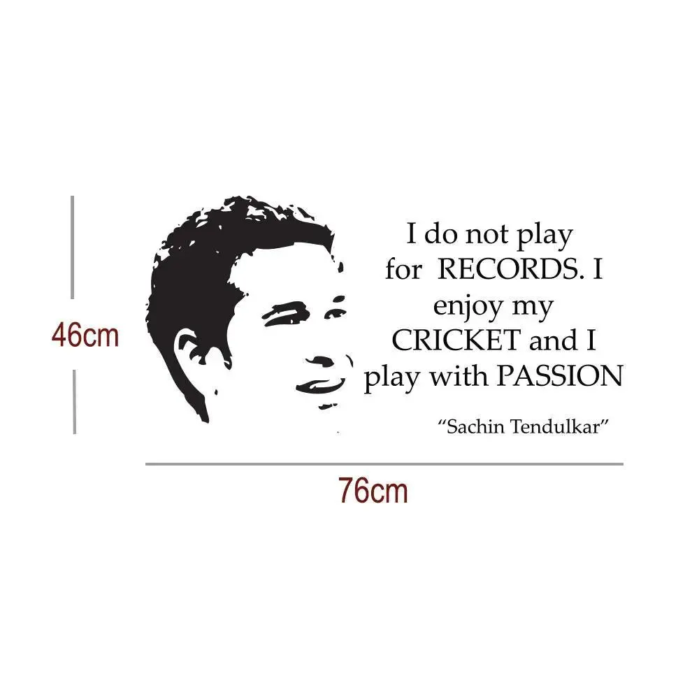 Sachin Tendulkar Quote Wall Sticker