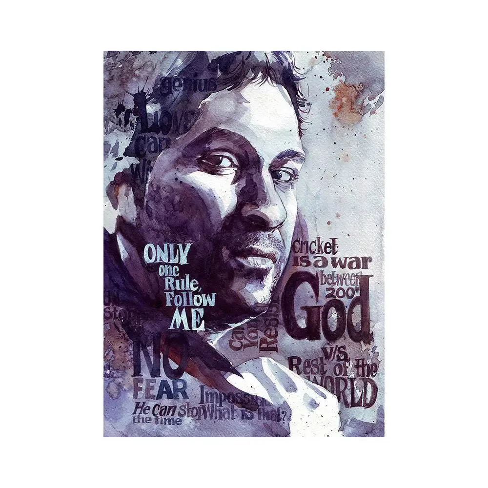 Sachin Tendulkar Wall Poster Regular Size Poster 9" X 12"