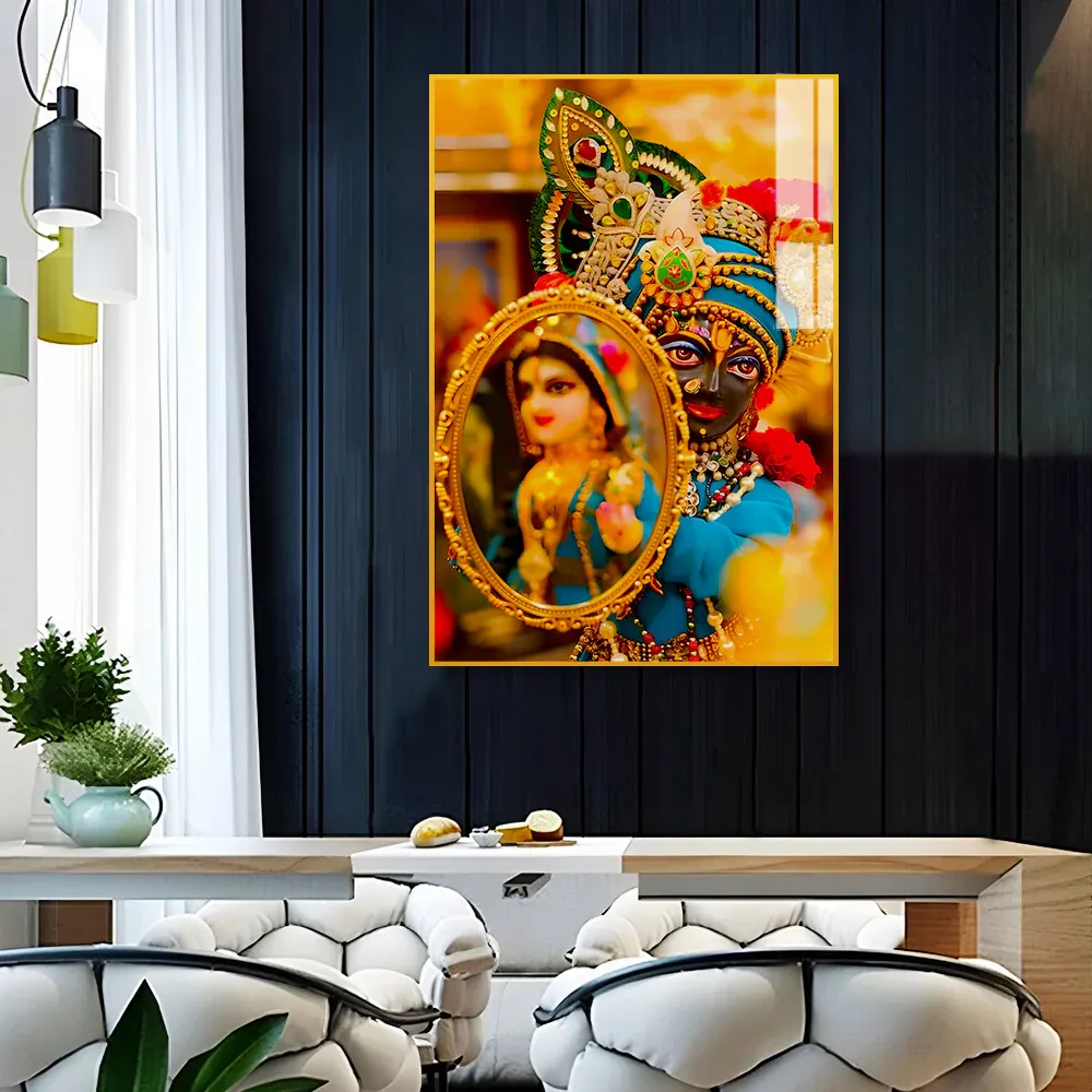 Sacred Radha Krishna Acrylic Wall Painting Regular