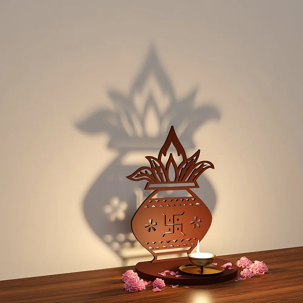 Sacred Water Vessel Shadow Tea Light Holder