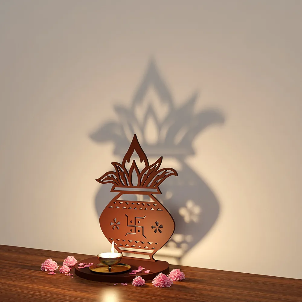 Sacred Water Vessel Shadow Tea Light Holder