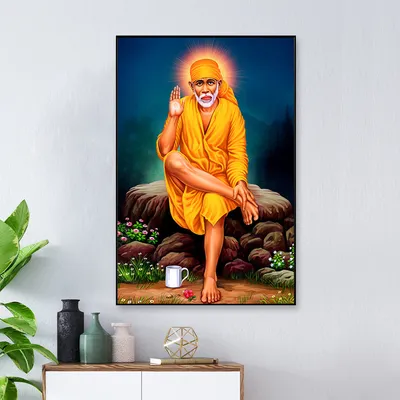 Sai Baba Devotional Painting / Framed Wallart