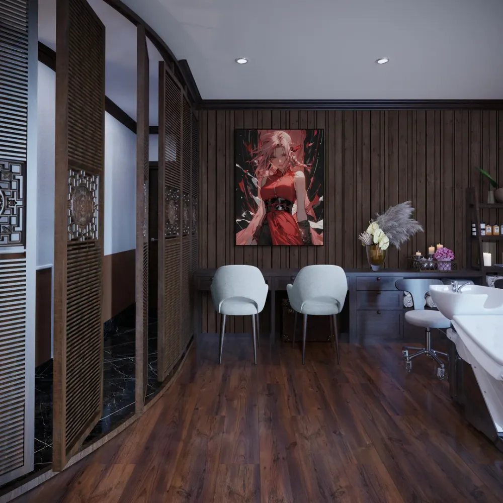 Sakura Haruno Naruto Uzumaki Anime Canvas Wall Painting With Frame