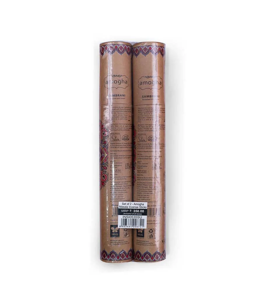 Sambrani Scented Incense Sticks- Pack of 2 (Made of 100% Natural Ingredients)